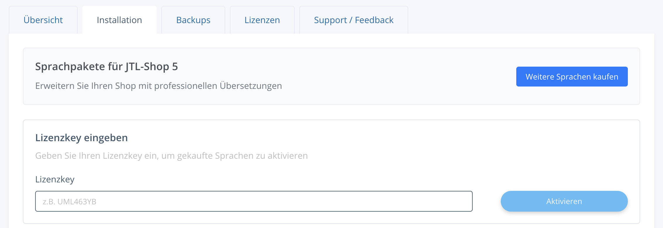 JTL Translate Pro Lizenz hinzufügen